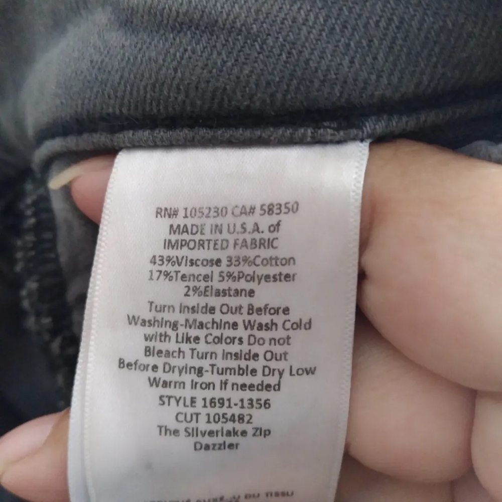 Current/Elliott The Silverlake Zip Skinny Leg jeans, size 24/0 - Picture 8 of 9